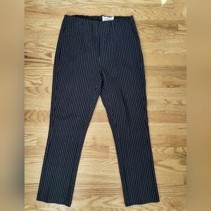 10 Crosby Derek Lam Women's Navy Pinstripe Pants 8